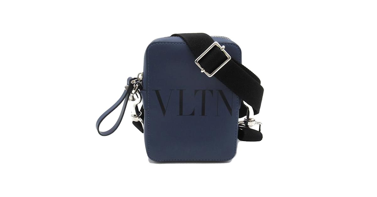 Valentino VLTN Logo Leather Crossbody Bag Black Pony-style calfskin  ref.745361 - Joli Closet