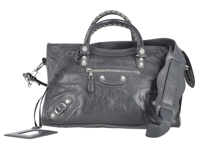 Balenciaga Giant 12 City Bag in Black Lambskin Leather