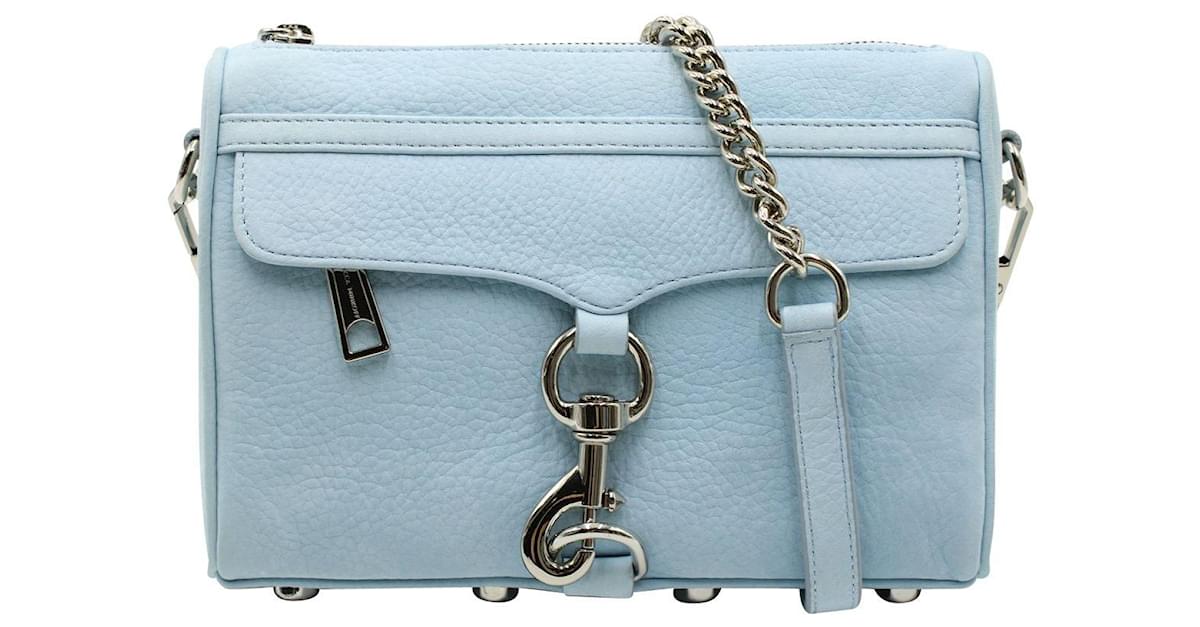 Rebecca Minkoff Baby Blue Crossbody Bag with Silver Chain Synthetic ...