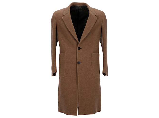 Fear of God x Ermenegildo Zegna Single-Breasted Coat in Beige Wool