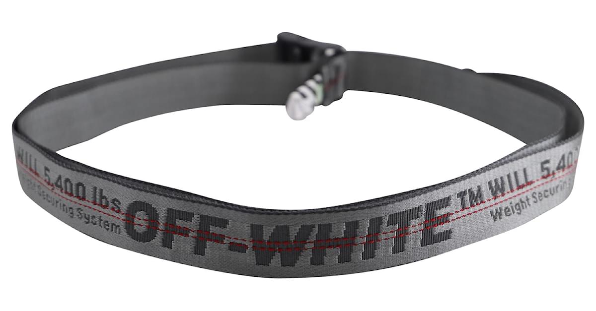 Off white industrial belt grey hotsell