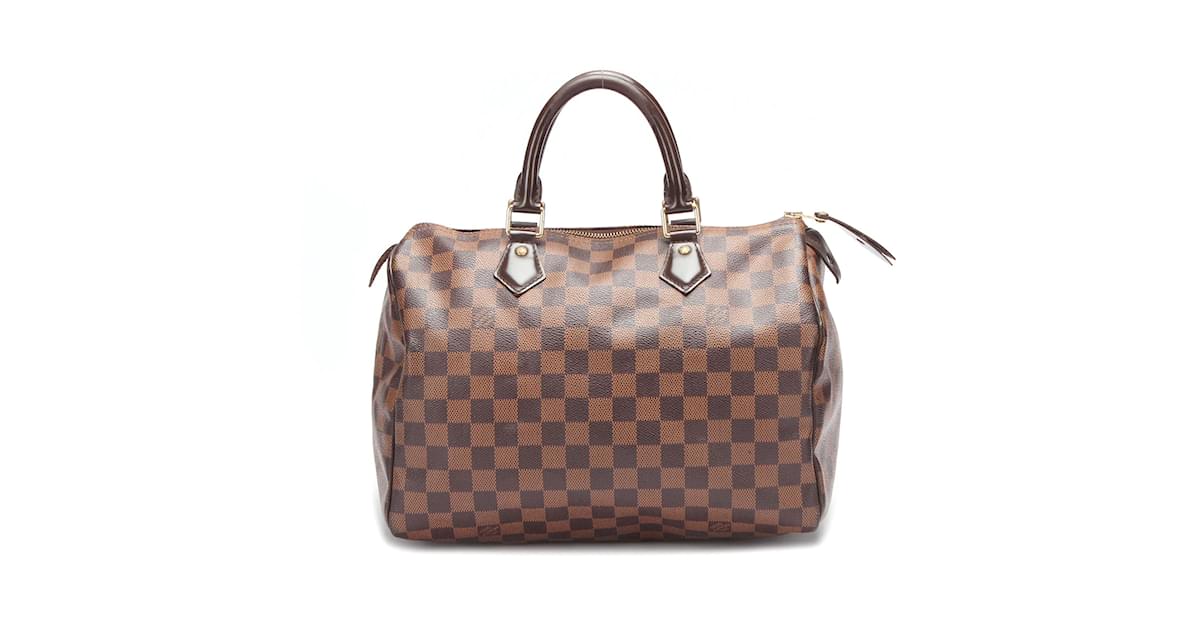 Louis Vuitton Damier Ebene Speedy 30 Brown Cloth ref.963704 - Joli Closet