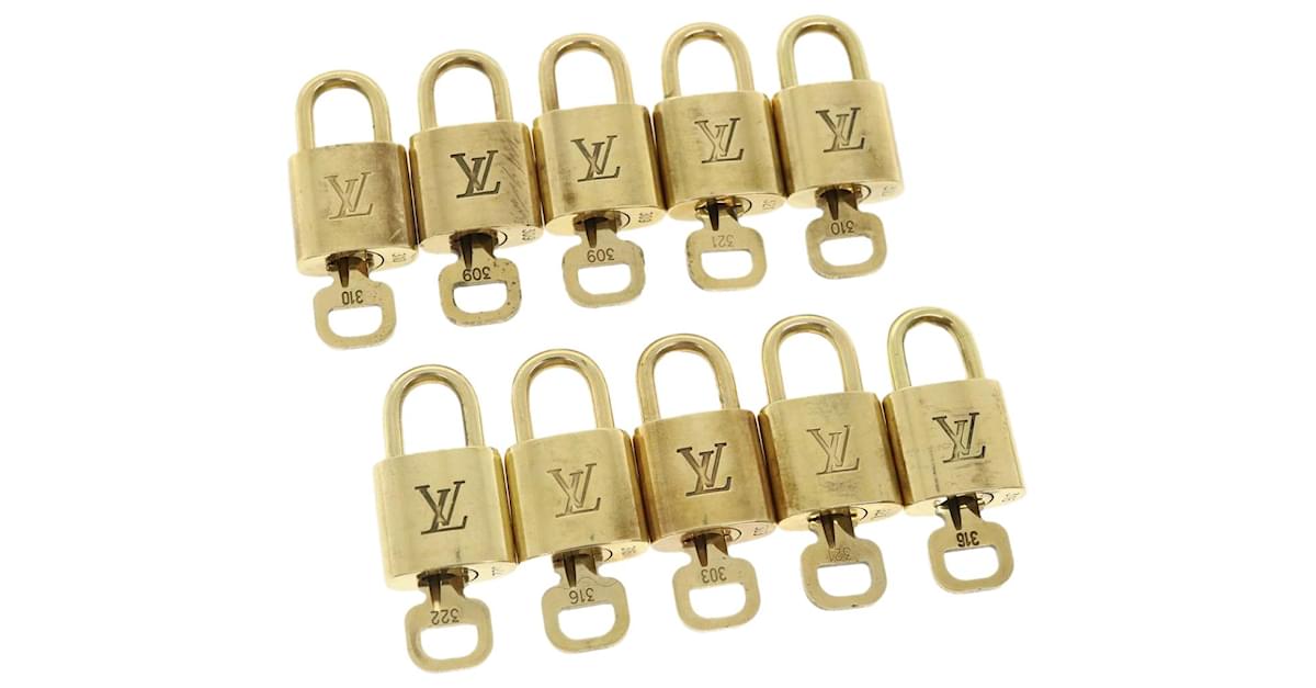 New Arrivals! - lock#4 Louis Vuitton Gold Tone Brass Lock and Key