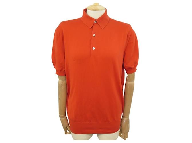 Loro Piana コットンオレンジポロシャツ 半袖 S サイズ Loro Piana コットンオレンジポロシャツ 半袖 S サイズ