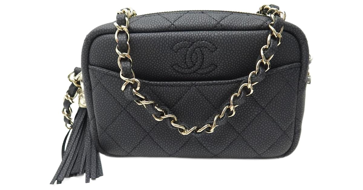 Chanel Classic Small Double Flap, Black Caviar Leather with Gold Hardware,  New in Box