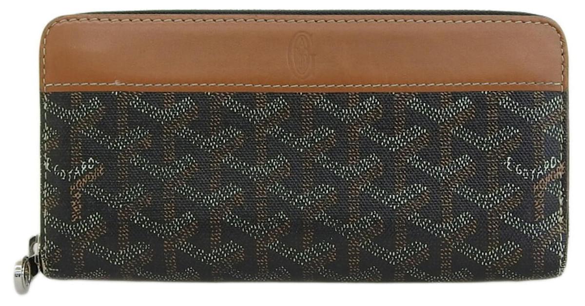 Goyard Green Chevron Matignon GM ZIppy Wallet Zip Around