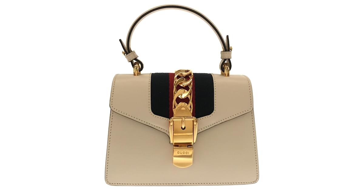 Gucci Sylvie Beige Leather ref.852304 - Joli Closet