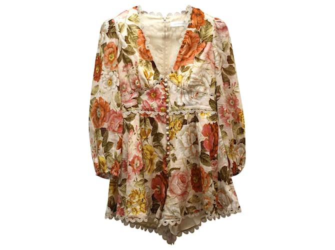 sachin and babi light blue dress Zimmermann - Junie Embroidered Mini Dress in Ivory main image 0