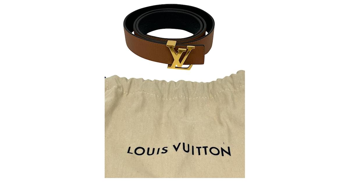 Louis Vuitton LV Iconic Belt 25 mm Reversible Brown Cloth ref