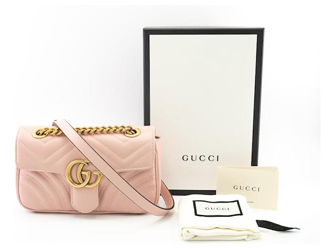 Gucci GG Marmont Mini Pastel Pink Leather Joli Closet