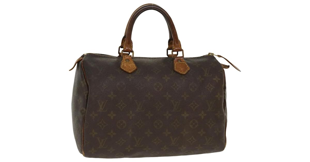 LOUIS VUITTON Monogram Speedy 30 Hand Bag M41526 LV Auth bs4385