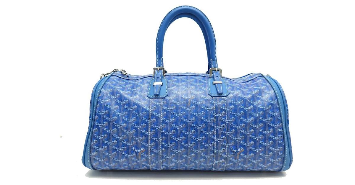goyard duffle bag blue