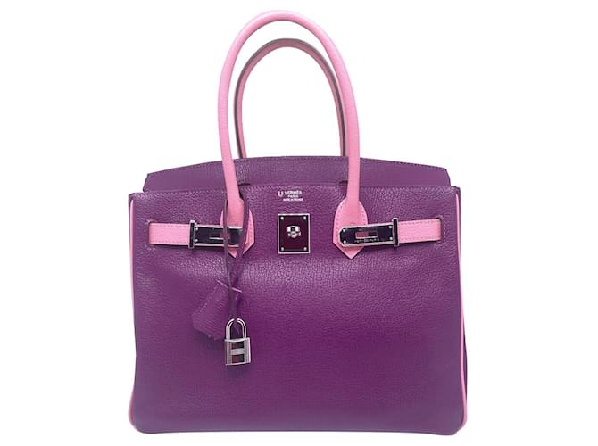 Hermès HERMES BIRKIN Tasche 30 HSS Lila Leder Joli Closet
