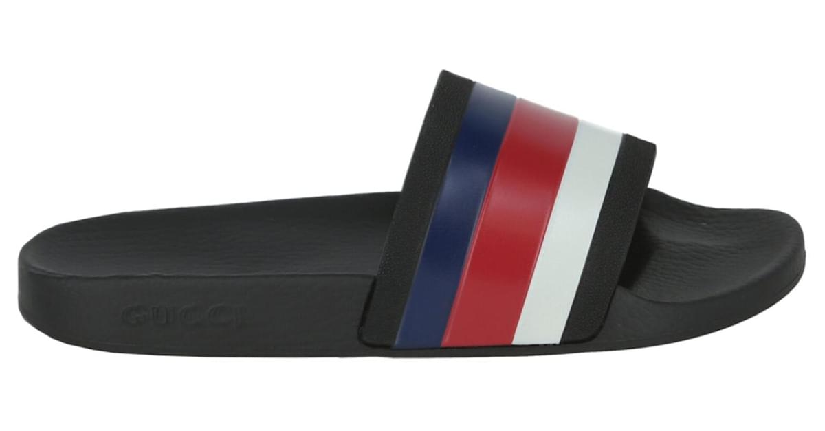 Gucci slides 2024 blue and red