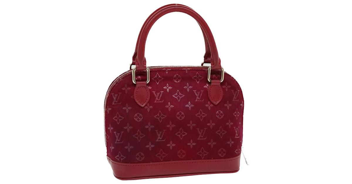 Louis Vuitton Little Alma Handbag Red Monogram Satin M92350 SP1002