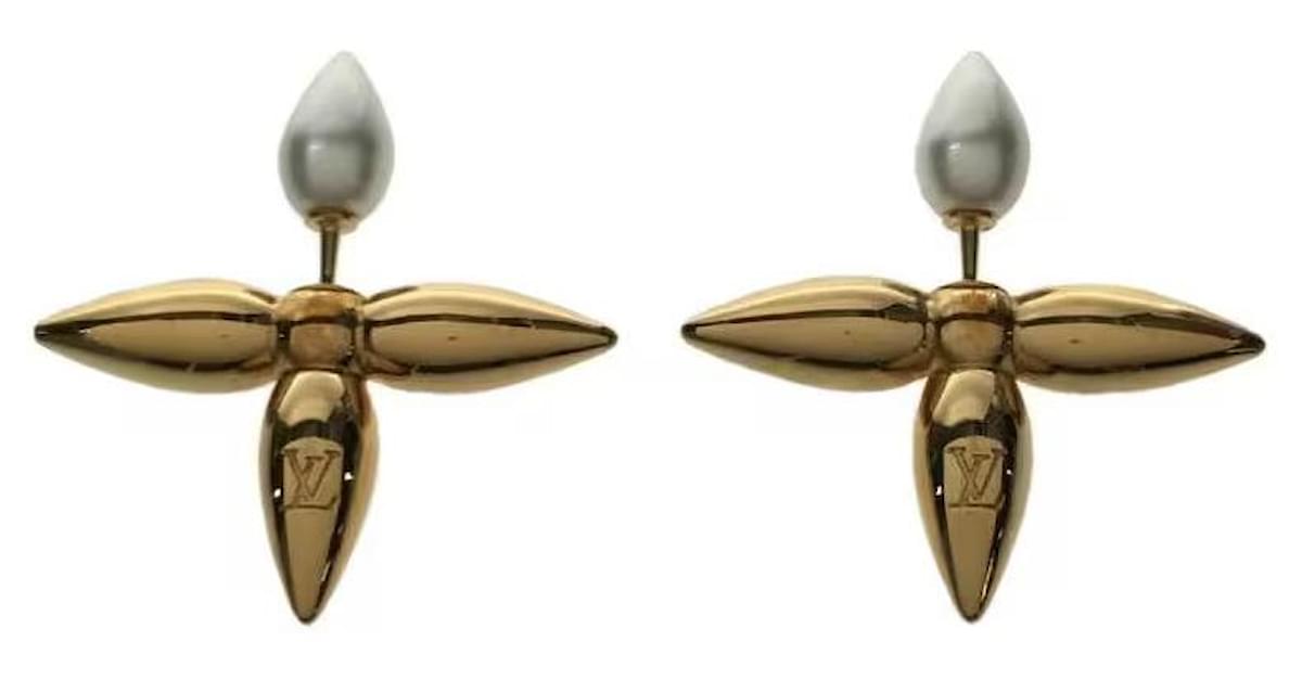 Louis Vuitton Bookle Dreil Louisette Pierced earrings(Gold)