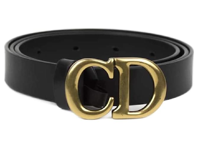 DIOR Belts T.cm 85 Leather Black ref.859474 - Joli Closet