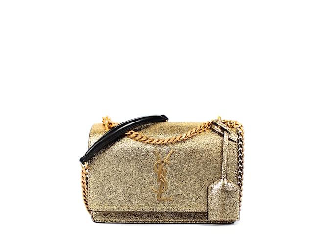 Gold Ysl Glitzer Tasche Sunset SAINT LAURENT Handtaschen