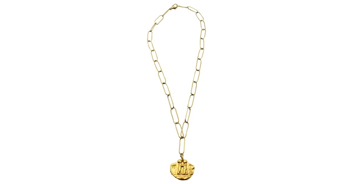 Autre Marque Alighieri Paola and Francesca Necklace in Gold Metal Golden Metallic ref.860378