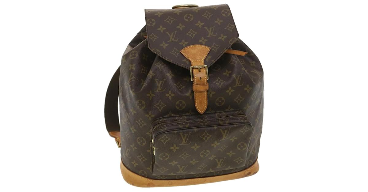 AUTHENTIC LOUIS VUITTON M51135 Monogram Montsouris GM Backpack Bag