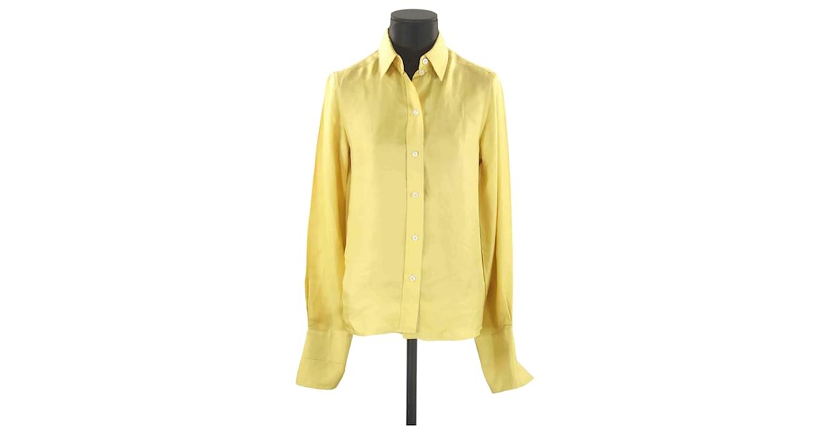Louis Vuitton Silk shirt Yellow ref.861105 - Joli Closet