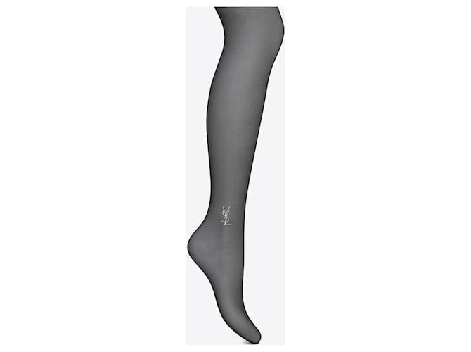Saint Laurent crystal logo tights Black Polyamide ref.862083