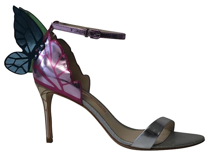 Sophia Webster 85 Chiara Butterfly Wing Sandals in Multicolor