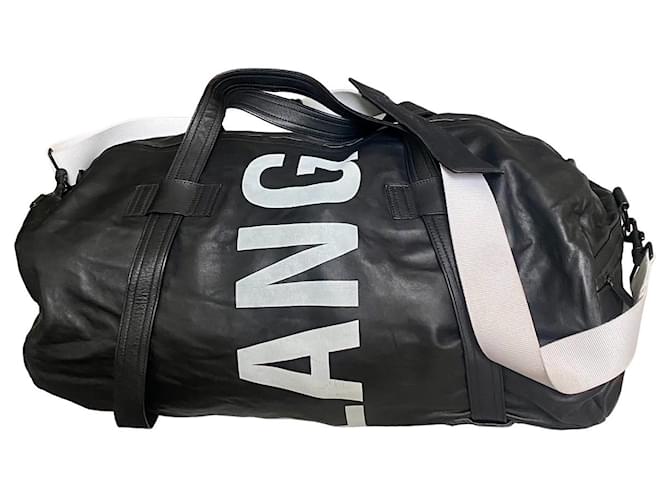 Helmut Lang BLACK LEATHER TRAVEL BAG ref.JC862409 (Sold) - Joli Closet