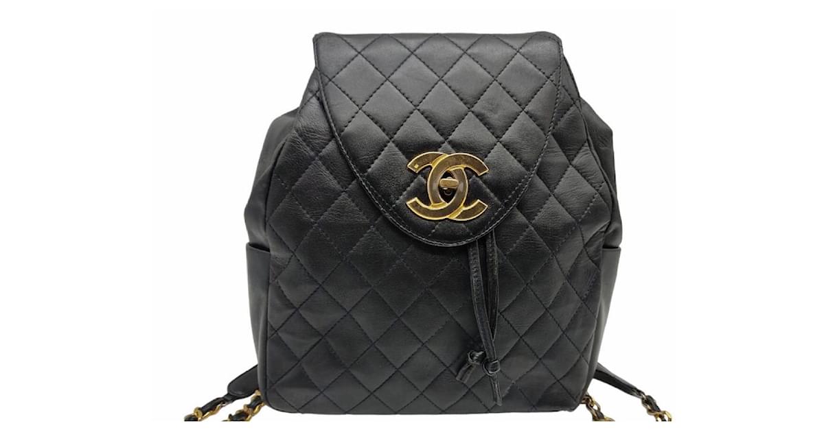 Chanel Vintage Dumas Black Lambskin ref.862511 - Joli Closet