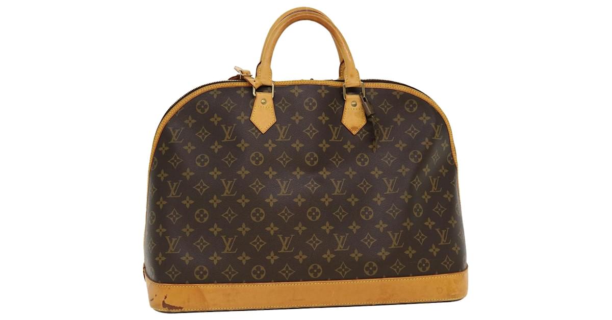 AUTHENTIC LOUIS VUITTON M41446 Monogram Alma Voyage MM Duffle Bag 0170