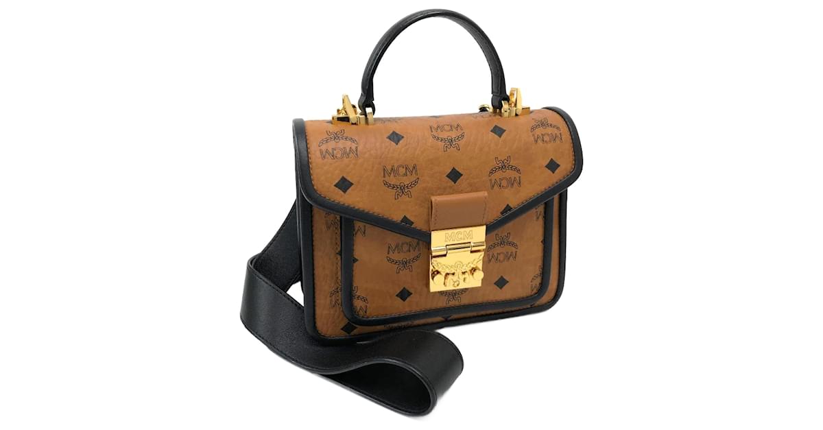 Patricia Visetos Leather Block Small Satchel Bag