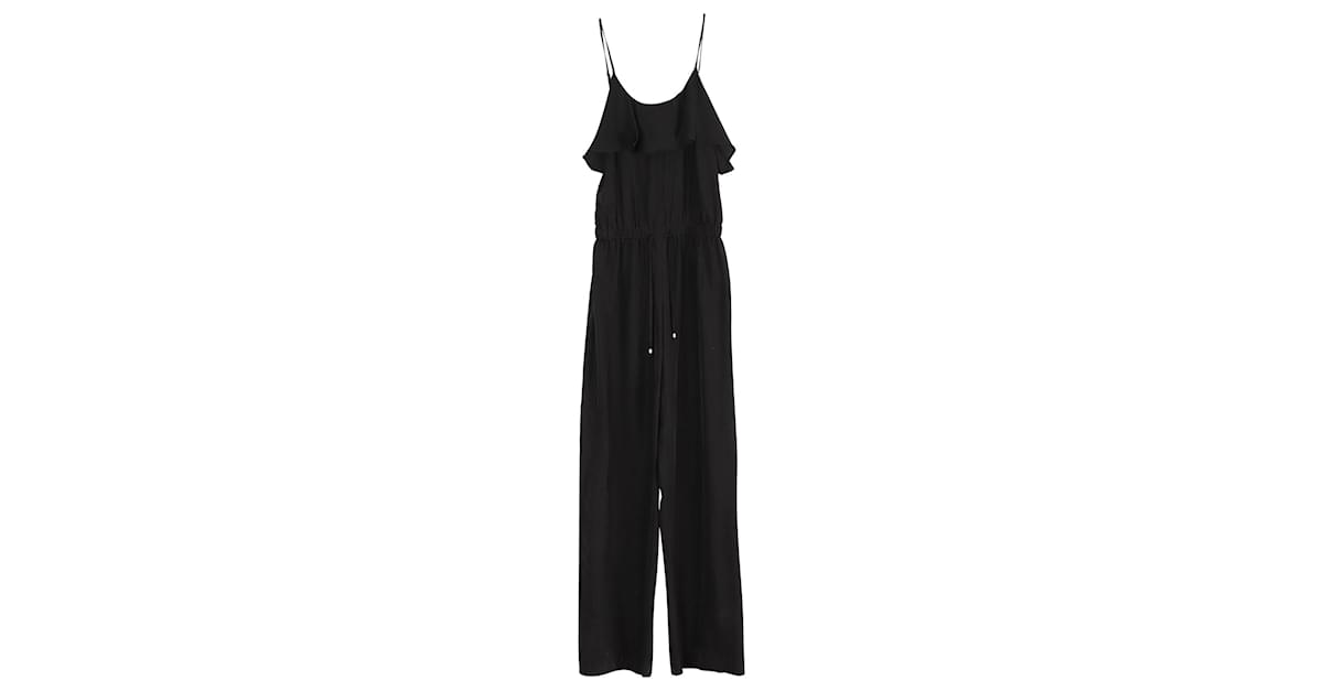 Michael Kors Studded Stretch-Jersey Jumpsuit in Black Polyester