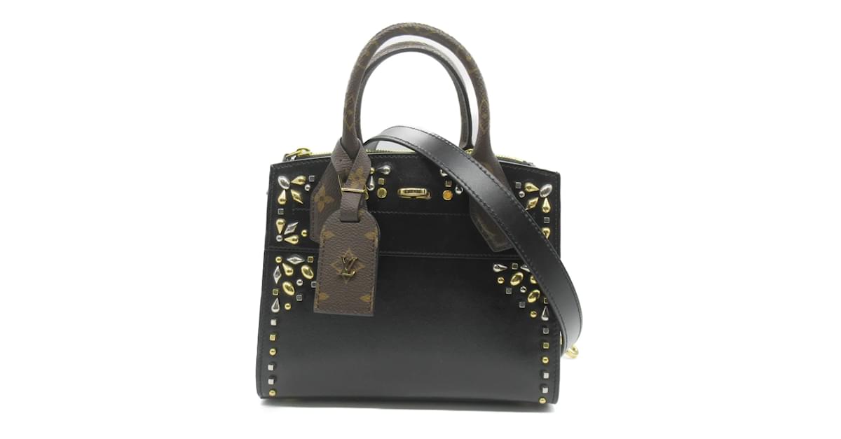 Black Louis Vuitton Mini Edgy Rock Chic City Steamer