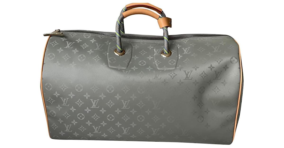 Louis Vuitton Keepall Bandouliere 50 Titanium Grey Duffle Weekend