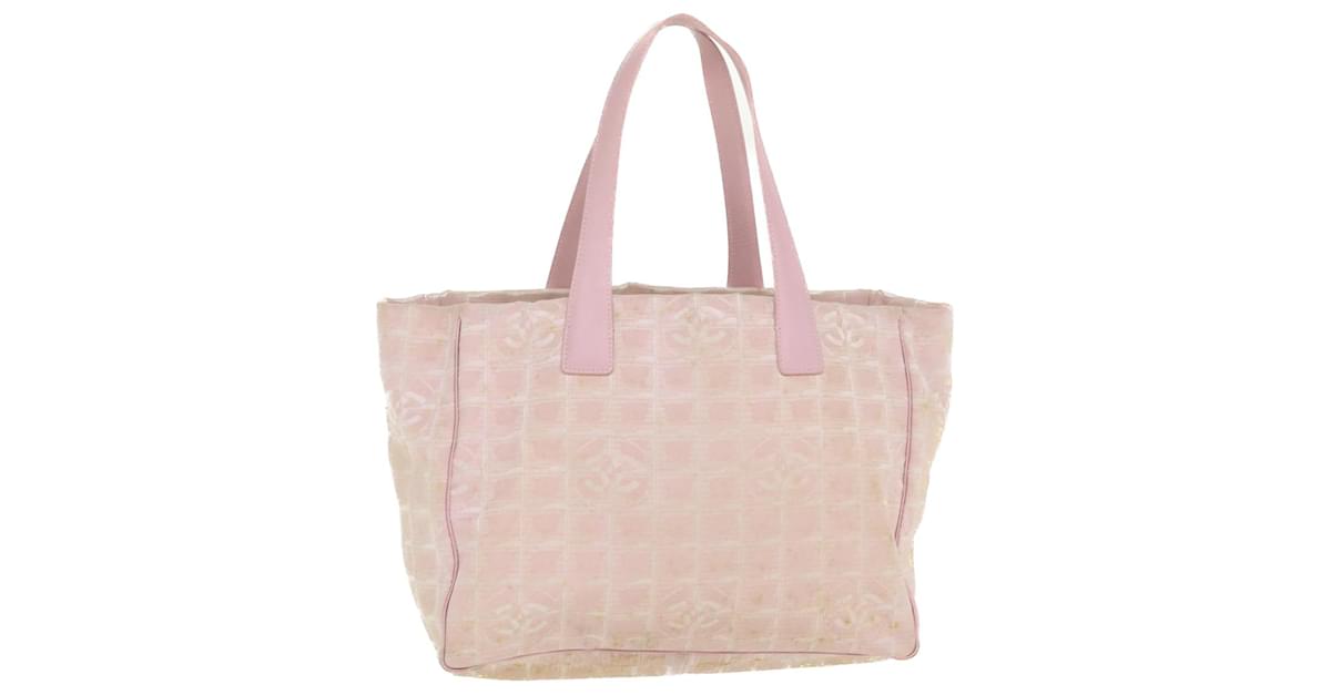 CHANEL Travel line Tote Bag Canvas Pink CC Auth am4084 Cloth ref.872715 -  Joli Closet