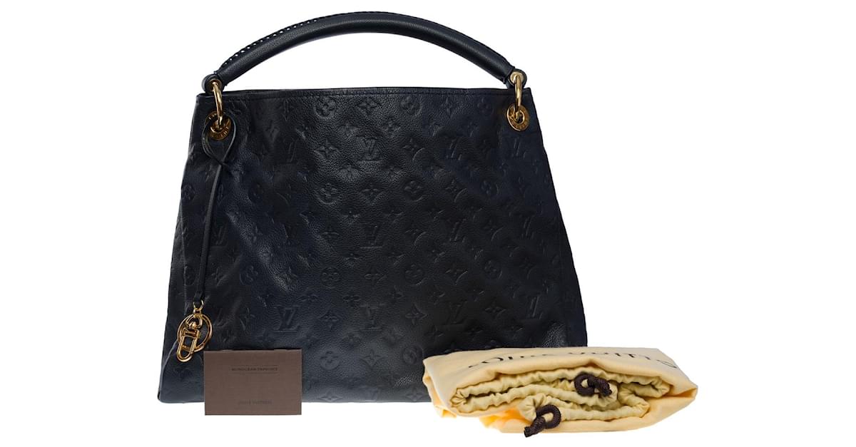 Louis Vuitton artsy handbag in midnight blue embossed leather101142  ref.883049 - Joli Closet