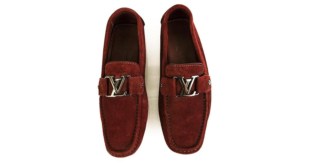 Mocassins monte carlo Louis Vuitton Rouge taille 8 UK en Suede - 31179051