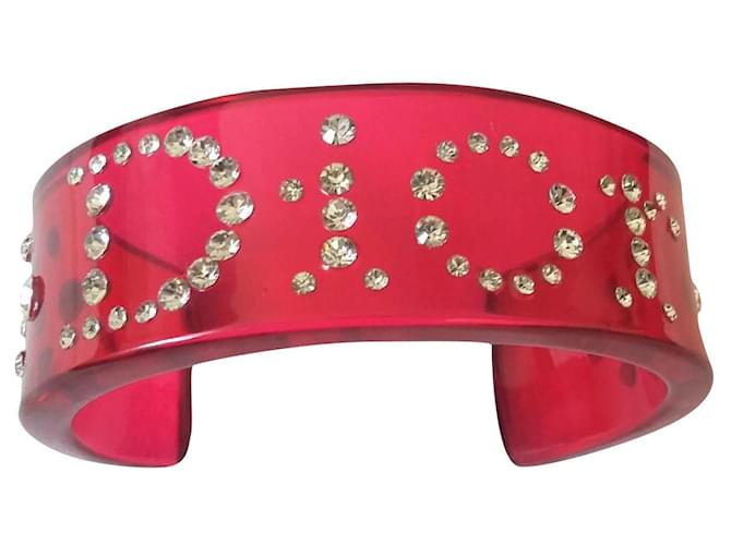 DIOR bracelet with rhinestones - Vintage and like new Red