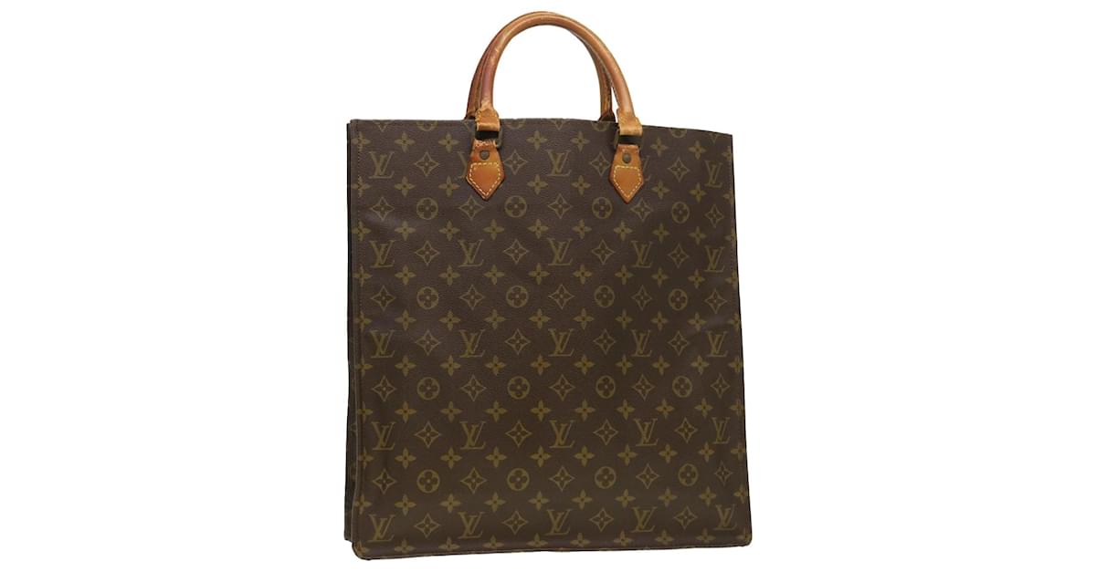 LOUIS VUITTON Monogram Sac Plat Hand Bag M51140 LV Auth jk625 Cloth  ref.432546 - Joli Closet