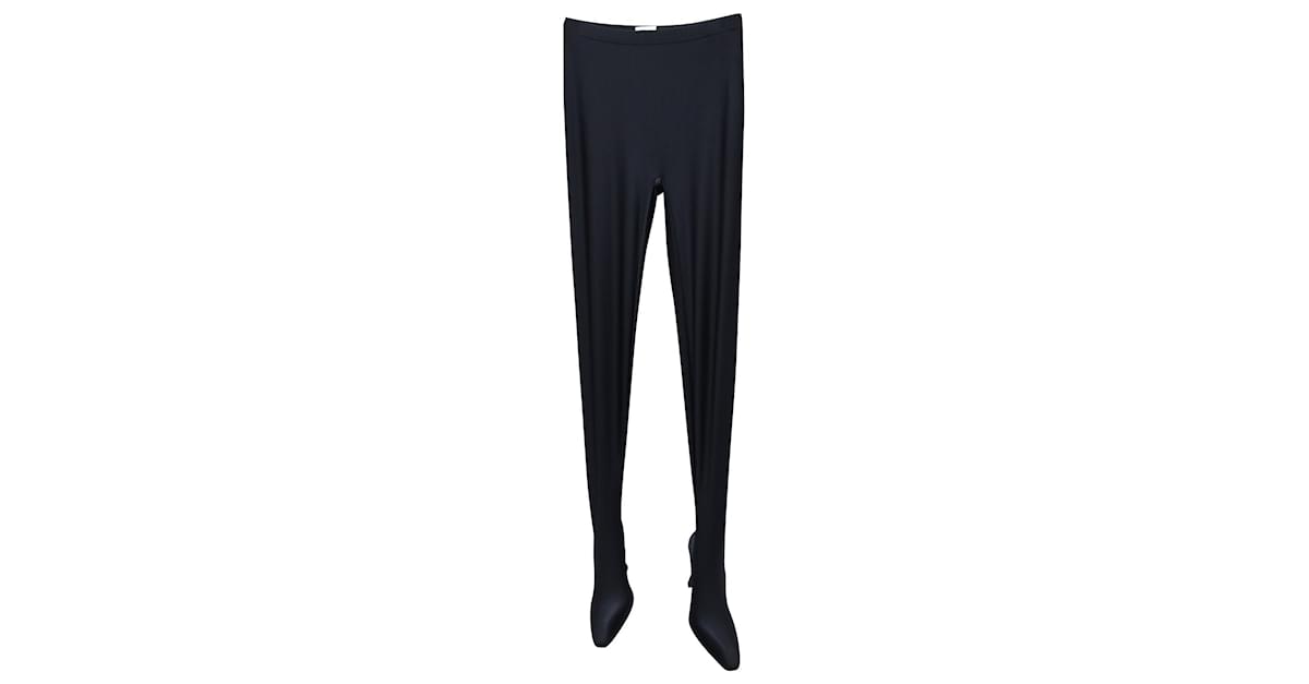 Balenciaga Pantaleggings in Black Polyamide leggings 38/37 Shoe chunky heel  Nylon ref.874553 - Joli Closet