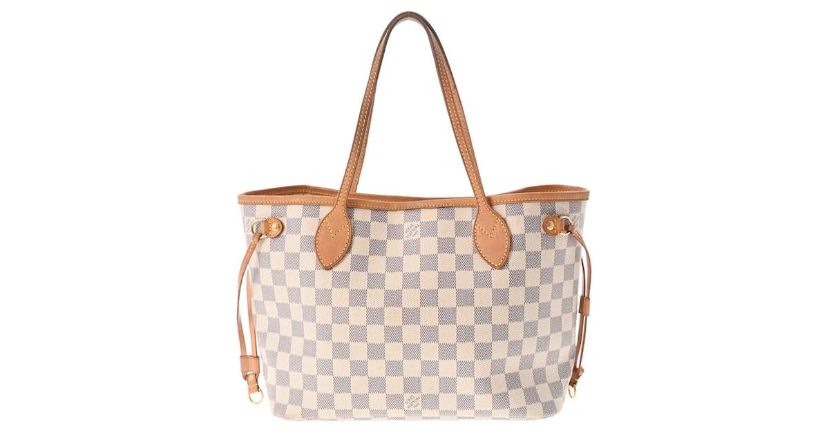 Louis Vuitton Monogram Damier Azur Small Neverfull PM Bag White