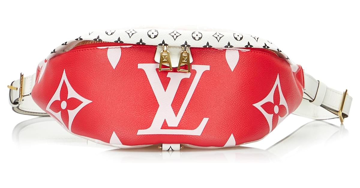 Louis Vuitton Red Monogram Giant Bumbag Cloth ref.875056 - Joli Closet
