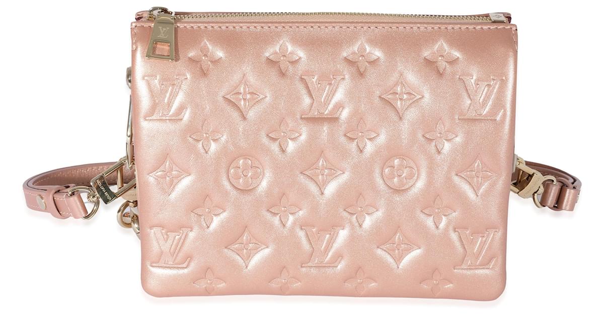 Louis Vuitton Lambskin Pink Gold Coussin BB H27 Metallic Leather ref.875787  - Joli Closet