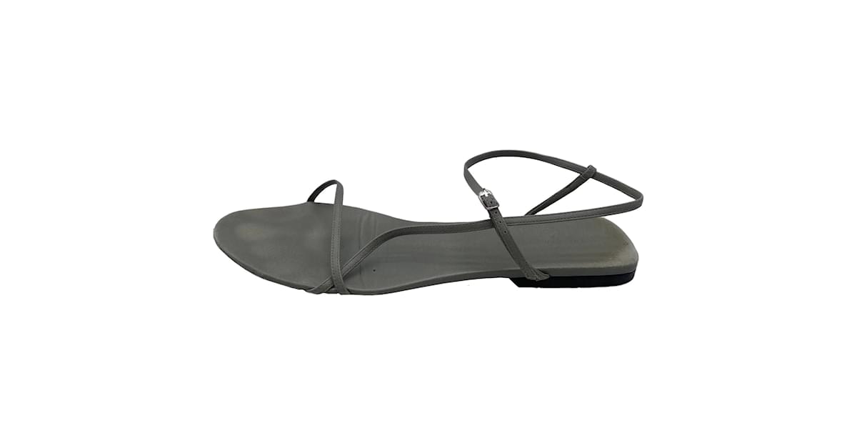 THE ROW Sandalen T.EU 39.5 Rindsleder Grau ref.876089 Joli Closet