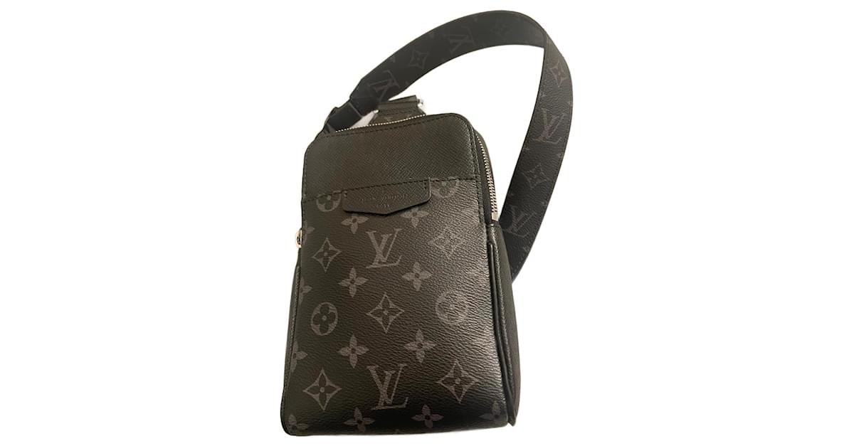 Louis+Vuitton+Outdoor+Sling+Bag+Gray+Canvas for sale online