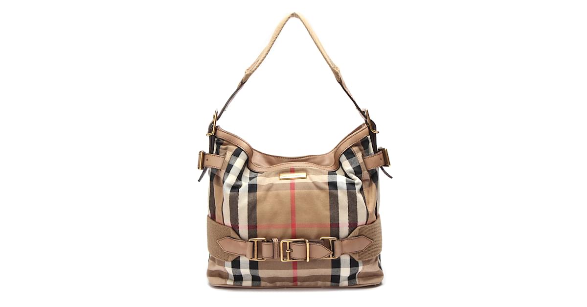 Burberry, Bags, Burberry Bridle House Check Ultrachic Hobo Bag