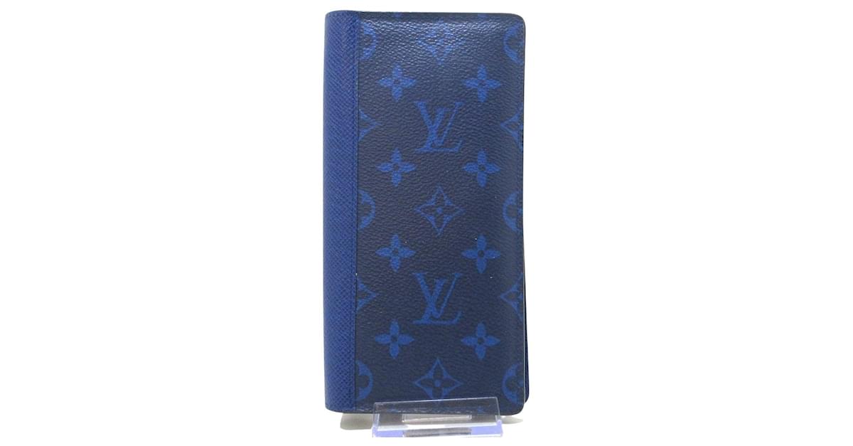 Louis Vuitton Taiga Brazza Wallet, Blue