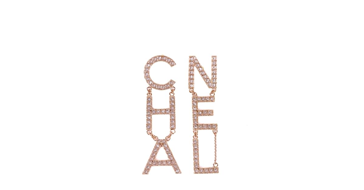 CHANEL | Jewelry | Chanel Enamel Letter Chanel Logo Drop Earrings 22a |  Poshmark