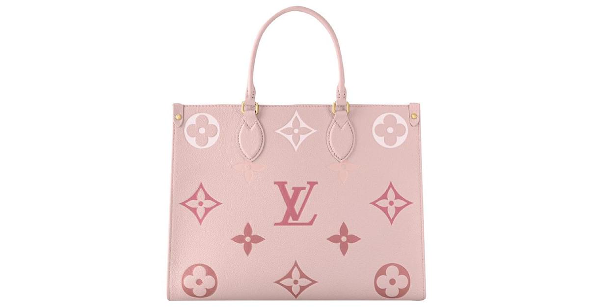 Louis Vuitton LV Onthego MM Monogram empreinte Pink Leather ref.878406 -  Joli Closet