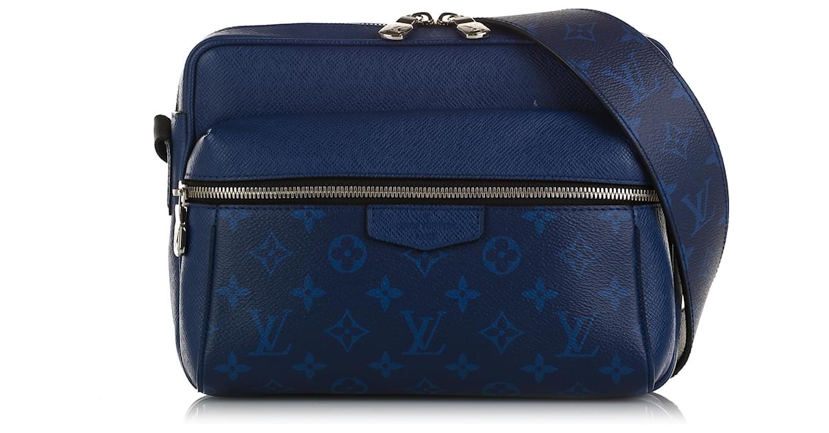 Louis Vuitton Navy Blue Monogram Canvas/Taiga Leather Taigarama